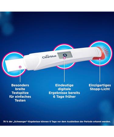 Clearblue Pregnancy Test Combination Pack 2 Digital & 2 Visual Tests | Early Results 6 Days Sooner - Accurate & Reliable - Buy Online on GoSupps.com
