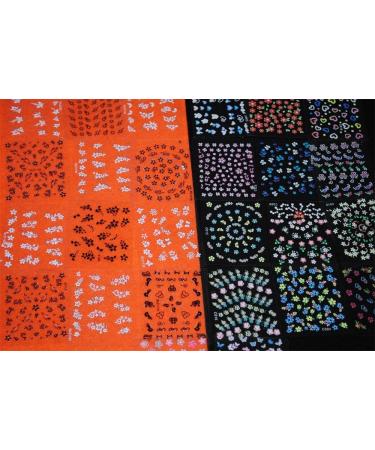 40 sheets 3D Mix Painted Nail Art Sticker Tip Decal Decorations + 10 free - Buy Online on GoSupps.com