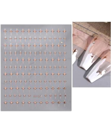 JMEOWIO 10 Sheets Star Heart Nail Art Stickers Decals Self-Adhesive Colorful Nail Supplies Nail Art Design Decoration Accessories - Buy Online on GoSupps.com