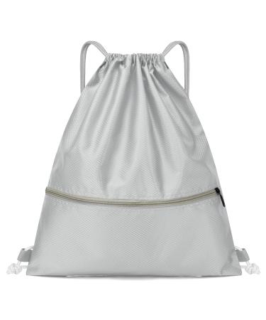 JSDIIN CONDLE POSTING with a cord gym bag women gym bag daypack gym bag with an outdoor pocket adjustable tunnel procession gym bag with indoor pocket for sport gray
