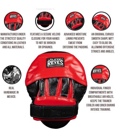 Cleto Reyes Curved Mitts with Hook and Loop Closure - Top Quality Training Gear - Buy Online on GoSupps.com