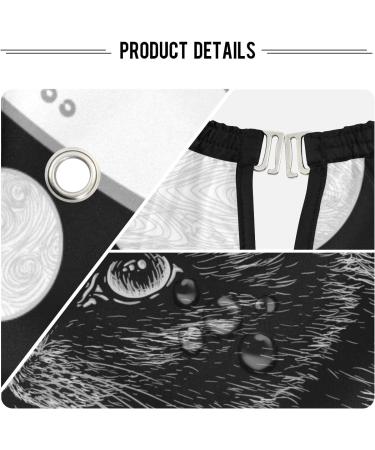 Waterproof Barber Cape - Black Cat & Moon Cheetah Haircut Bib for Men & Women | Unisex Hair Cutting Cape - Buy Online on GoSupps.com