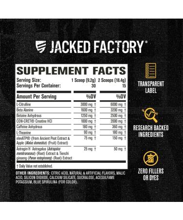 Jacked Factory Nitrosurge Build Pre Workout with Creatine for Muscle Building (30 Servings Blue Raspberry) & Creatine Monohydrate Powder for Muscle Growth,Increased Strength (85 Servings Unflavored) - Buy Online on GoSupps.com