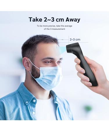 Femometer Non-Contact Infrared Forehead Thermometer - Digital Body Temperature Thermometer for Adults, Kids, and Babies (Full Black) - Buy Online on GoSupps.com