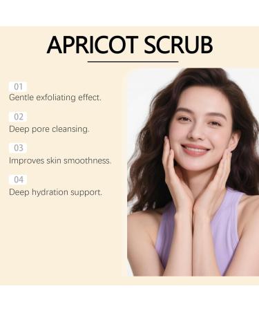 Daily Use Apricot Facial Scrub - Gentle Exfoliating Face Wash for Men & Women Deep Cleans Pores & Improves Skin Texture Hydrating & Non-Drying Formula 100g All Skin Types - Buy Online on GoSupps.com