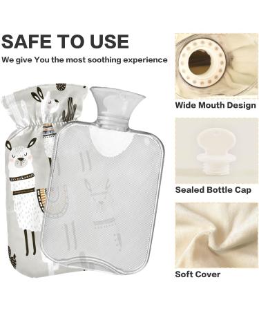 Cactus Llama Hot Water Bottle 1L - Small BPA Free Hot Water Bag for Pain Relief & Therapy - Buy Online on GoSupps.com