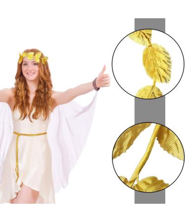 3 Pieces Roman Head Wreath Gold Leaf Crown Headpieces Roman Leaf Headdress for Cosplay Role Playing Masquerade Accessories - Buy Online on GoSupps.com