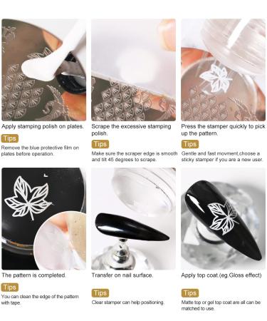 Dijit Stamping Nail Polish Set - Black/White Quick Dry Nail Art Print - Buy Online on GoSupps.com
