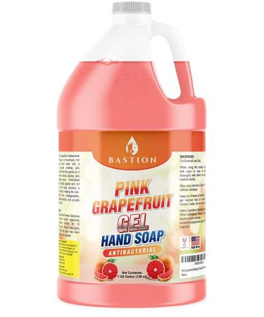 Pink Grapefruit Antibacterial Gel Hand Soap Refill 1 Gallon (128 oz) Refreshing Pink Grapefruit Scent Bulk Hand Wash-Made In The USA Grapefruit 128 Fl Oz (Pack of 1)