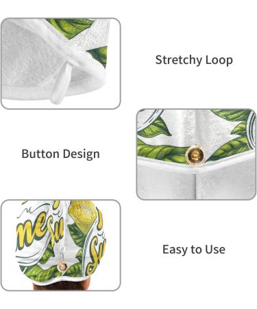 Hello Summer Lemon Hair Towel 2 Pack | Super Absorbent Quick Dry Hair Turbans for Women & Girls Perfect Hair Drying Solution - Buy Online on GoSupps.com