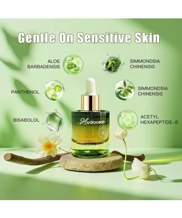 HYDROCEAN Face Oil Anti-Aging Hydrating Tightening Facial Oil Serum Anti Wrinkle Nourishing Skin Moisturizer with Organic Jojoba Oil and Sunflower Seed Oil - Buy Online on GoSupps.com