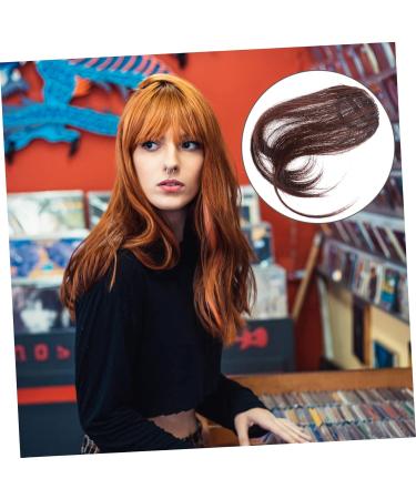 WOFASHPURET Piece Hair Toppers Extension Ponytail Wig Black Wigs Barrettes for Women Air Fringe Bangs Faux Hair Bun Wispy Bangs Wig Toupee for Women Hair Barrettes Scisors Clip Air Bangs Miss 18.00X6.50X0.50CM Brown - Buy Online on GoSupps.com