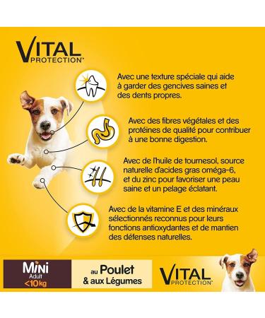 Pedigree Adulte Mini Croquettes for small dogs ( 10kg) with chicken Pack of 6 of 2kg - Buy Online on GoSupps.com