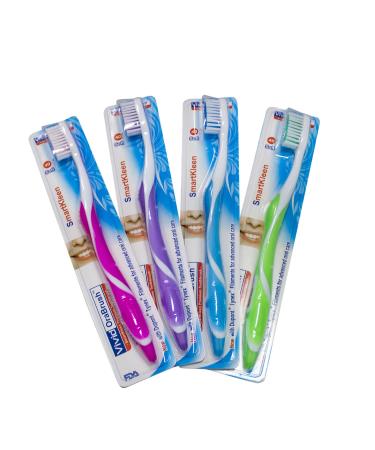 Vivid OraBrush SmartKleen Nylon Filament Toothbrush - Softer Bristles Pack of 12 | International Shipping Available - Buy Online on GoSupps.com