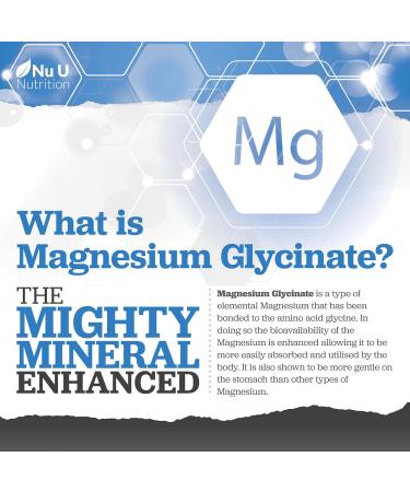 Magnesium Glycinate Capsules with Vitamin B6, Zinc & Pantothenic Acid - 120 Vegan Capsules | 250mg Elemental Magnesium per Serving - High Strength Bisglycinate Supplement - Buy Online on GoSupps.com