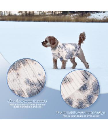 Cit toile Warm Winter Dog Sweater - Soft Knitted Turtleneck Coat for Small & Medium Pets in Blue - Comfortable Cold Weather Pet Clothing - Buy Online on GoSupps.com