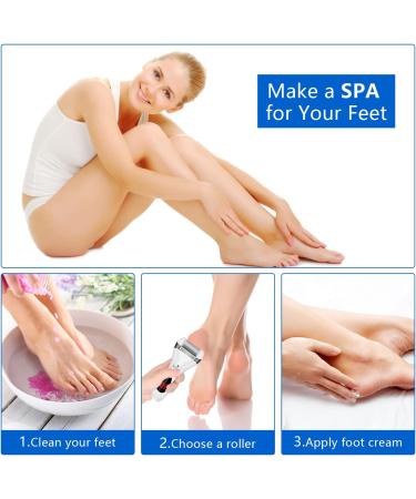 Elmchee Electric Foot Callus Remover Kit - Rechargeable, Waterproof, Professional Pedicure Tools for Dead, Cracked Skin - 3 Grinding Heads - Feet Care Solution in White (1 Count) - Buy Online on GoSupps.com