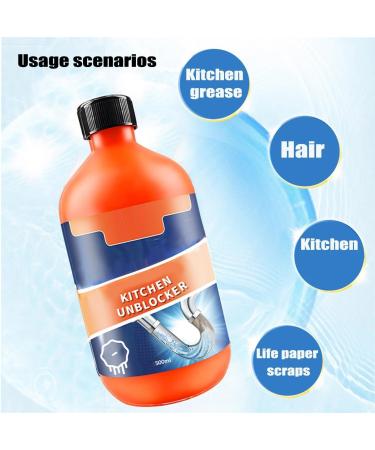 Homebbc Pipeline Clear Kitchen Unblocker Momeng Pipe Unclogging Dissolving Agent Pipeline Dredging Agent-Momeng Kitchen Unblocker Suitable For Plumbing Toilet Plumbing Dredging-2PCS - Buy Online on GoSupps.com