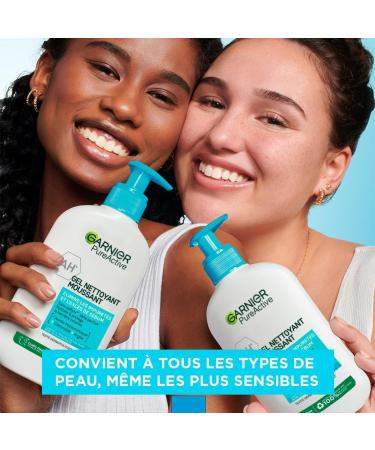Garnier Pure Active - Foaming Cleansing Gel - Purifies Hydrates & Eliminates Impurities - Hyaluronic Acid Ceramide Clay - Vegan & Cruelty Free - All Skin Types - 250 ml - Buy Online on GoSupps.com
