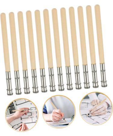 Lurrose Artistic Pencil Holders 24 pcs Colored Single Short Sketch Durable Wooden Lengtheners Supplies Goldfish Assorted Diy - Buy Online on GoSupps.com