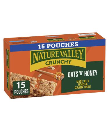 NATURE VALLEY - FAMILY PACK SIZE - Oats Honey Granola Bars Made with Whole Grain Oats Made with Honey No Artificial Colours No Artificial Flavours Snack Bars 690 Grams Package of Granola Bars (Packaging may Vary)