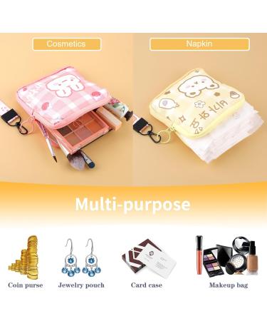 Mini Women s Period Bag Set - AndiBro Zippered Storage Pockets for Tampons & Cosmetics - Portable & Cute Coin Purse - 2 Pack - Buy Online on GoSupps.com