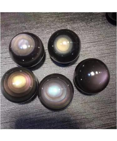 JUKUCKV Spiritual Support Natural Quartz Cat Eye Obsidian Balls - Healing Crystals for Meditation & Energy Boost - Buy Online on GoSupps.com