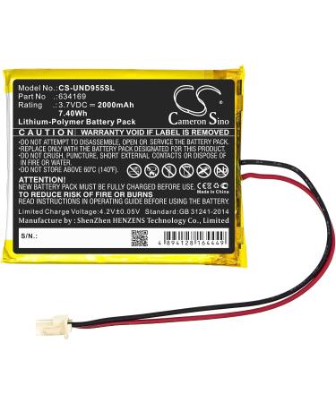 SPANN Battery Replacement for Uniden Guardian G955 UDR744 UDR777HD - 3.7V Part No: 634169 | International Shipping Available - Buy Online on GoSupps.com
