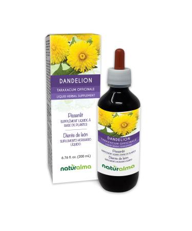 Naturalma Dandelion (Taraxacum officinale) Root and herb Alcohol-Free Tincture - 6.76 fl oz Liquid Extract in Drops - Herbal Supplement - Vegan Alcohol-free 6.76 Fl Oz (Pack of 1)