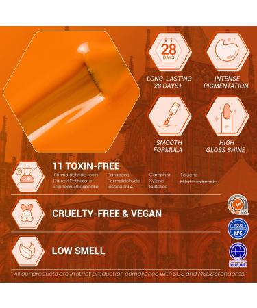 Modelones Fall Gel Nail Polish Kit - 12 Colors Soak Off Set for DIY Home Salon Manicure - Yellow, Sage Green, Orange, Nude, Blue, Red, Black - 0.24oz - LED Gel Nail Polish Set - Vintage Era - Buy Online on GoSupps.com