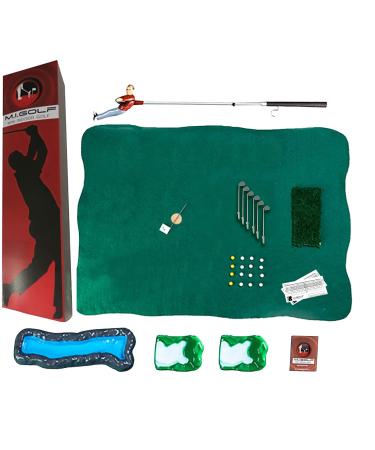 Mini indoor Golf Player Pack, Mini Golf Game for Kids and Adults, Includes Essential Golf Accessories, Putting Green and Clubs, Mini Golf Set with 35" Shotmaker Golfer, Mini Golf Course Indoor Play
