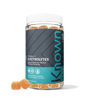 Known lectrolyte Gummies Saveur Orange & Citron Compl ment Gommes V gan avec Calcium Magn sium Potassium Sodium & Chlorure Hydratation & R cup ration 15 Portions Pour Hommes & Femmes