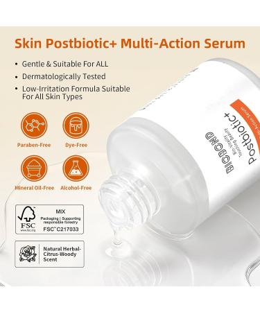 BIOBOND Postbiotic+ Multi-Action Serum For Barrier Hydration Firming & soothing with Hyaluronic Acid Centella & Lactobacillus Postbiotic Daily Skincare for Sensitive & all skin types 1 Fl Oz - Buy Online on GoSupps.com
