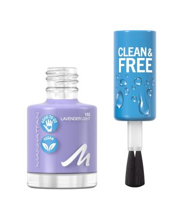 Manhattan Clean and Free Nail Polish 153 Lavender Light | Vegan & Breathable 8ml - Buy Online on GoSupps.com