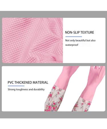 BDSHUNBF 2 Pairs Long Rubber Dishwashing Gloves - Waterproof Kitchen & Cleaning Gloves (L Pink) - Durable & Versatile Household Essentials - Buy Online on GoSupps.com