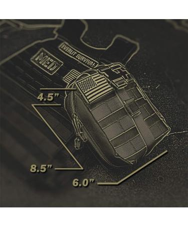 EVERLIT Emergency Trauma Kit CAT GEN-7 Multi-Purpose IFAK for Wilderness, Trip, Cars - Ideal Fathers Day Gift for Him - Tan - Buy Online on GoSupps.com