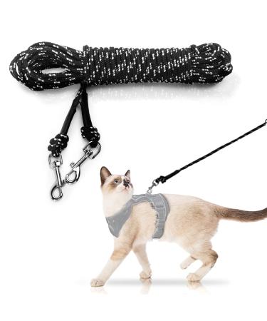 Extra Long Cat Leash for Yard, Lightweight Outdoor Cat Leash Long Light Extension, Long Thin Lead for Rabbits, Kitten, Puppy and Small Animals 9M/30FT
