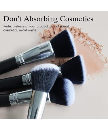 Zoreya Makeup Brush Set - Premium 15 Piece Kabuki Brush Set for Cosmetics - Cruelty-Free Synthetic Brushes for Foundation, Concealer, Blush, and Eye Shadows - Buy Online on GoSupps.com