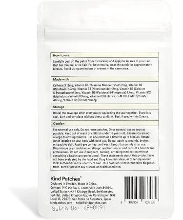 Energy Patches by Kind Patches for Unisex - 30 Count Patches - Buy Online on GoSupps.com