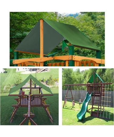Serebii Playground Replacement Canopy | 52 x 89 Outdoor Swingset Shade | Waterproof Cover with UV Protection | Dark Green - Buy Online on GoSupps.com