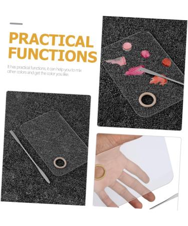Buy Hemoton 2 Sets Beauty Palette: Acrylic Makeup Mixing Tray & Stainless Steel Nail Palette for Eyeshadow & Foundation - International Shipping Available - Buy Online on GoSupps.com