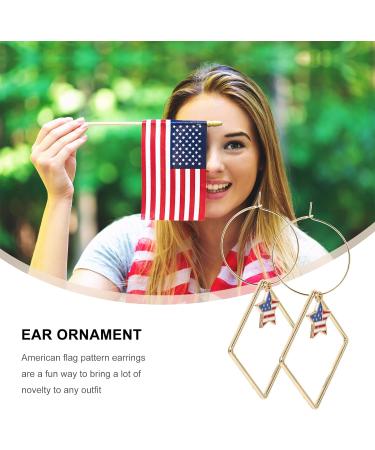 KESYOO 2 Pairs Independence Day Ear Pendants | Stylish Ear Rings & Drops for Party | Independence Day Decoration - Buy Online on GoSupps.com