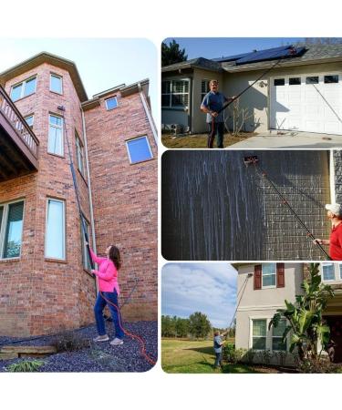 BAIZHONGJIE Telescopic Window Cleaning Brush Water Fed Pole Brush Adjustable Window Cleaning Pole Household Window Cleaning Brush Cleaning Photovoltaic 6m - Buy Online on GoSupps.com