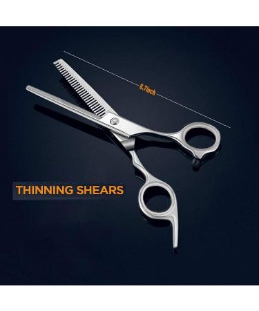 Dog Grooming Scissors Pet Grooming Trimmer Kit Pet Grooming Shears Set-Perfect Thinning Straight Curved Shears with Comb for Grooming Deshedding - Buy Online on GoSupps.com