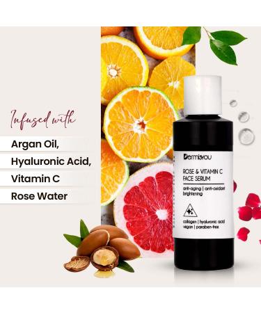 Anti-wrinkle Face Serum with Rose Water & Vitamin C | Postpones Fine Lines & Wrinkles | Moisturizes & Nourishes Keeping Skin Youthful & Plump | Vegan Paraben Free Alcohol-Free | 1.33 oz - Buy Online on GoSupps.com