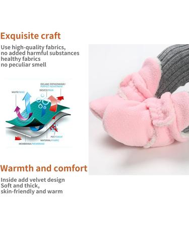 EDOTON Unisex Newborn Winter Boots - Warm Non-Slip Sole Bootie Sock (12-18 Months, Pink) - Buy Online on GoSupps.com