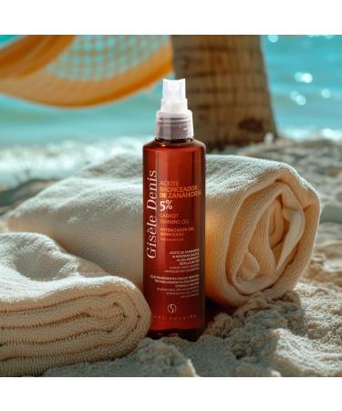 GIS LE DENIS - Huile bronzante la carotte 5% 200 ml Huile bronzante Acc l rateur de bronzage Bronzant solaire Ingr dients d'origine naturelle R sistant l'eau Formule v g talienne - Buy Online on GoSupps.com