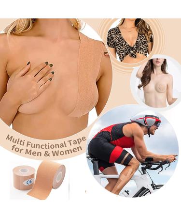 WELSTIK Waterproof Kinesiology Tape 2 Pack - High Count Cotton, Water Resistant, 2'' x 16.4', Beige Nude - Buy Online on GoSupps.com