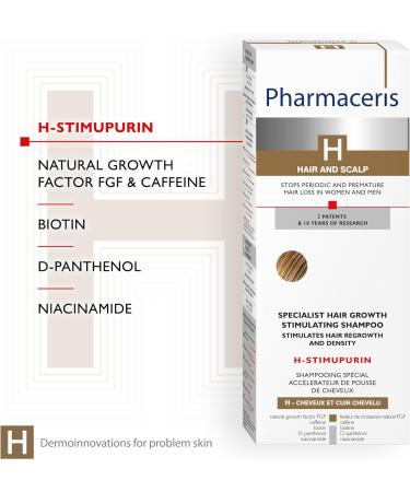 Pharmaceris H Stimupurin Hair Growth Shampoo | Biotin & Caffeine for Men & Women | Hair Loss Treatment & Strengthening - 250ml - Buy Online on GoSupps.com