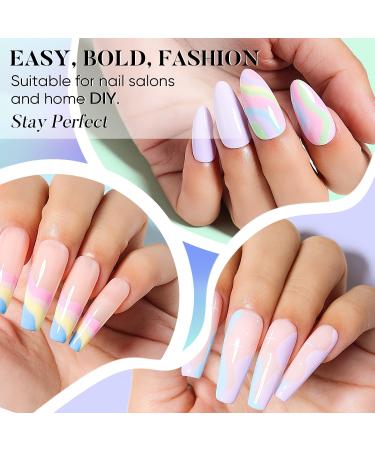 AIMEILI Easter Pastel Gel Nail Polish Set 8ml 12 Colours Spring Summer Pink Yellow Blue Purple Soak Off UV LED Gel Nail Polishes Nail Art Gel Polish Gift Kit 9 KIT12-9_8ML 0.67 ml (Pack of 12) - Buy Online on GoSupps.com